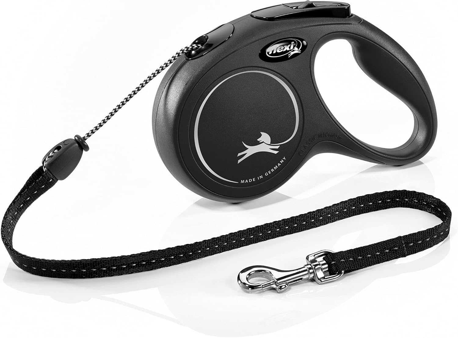 flexi New Classic Retractable Lead Cord, Medium, Black
