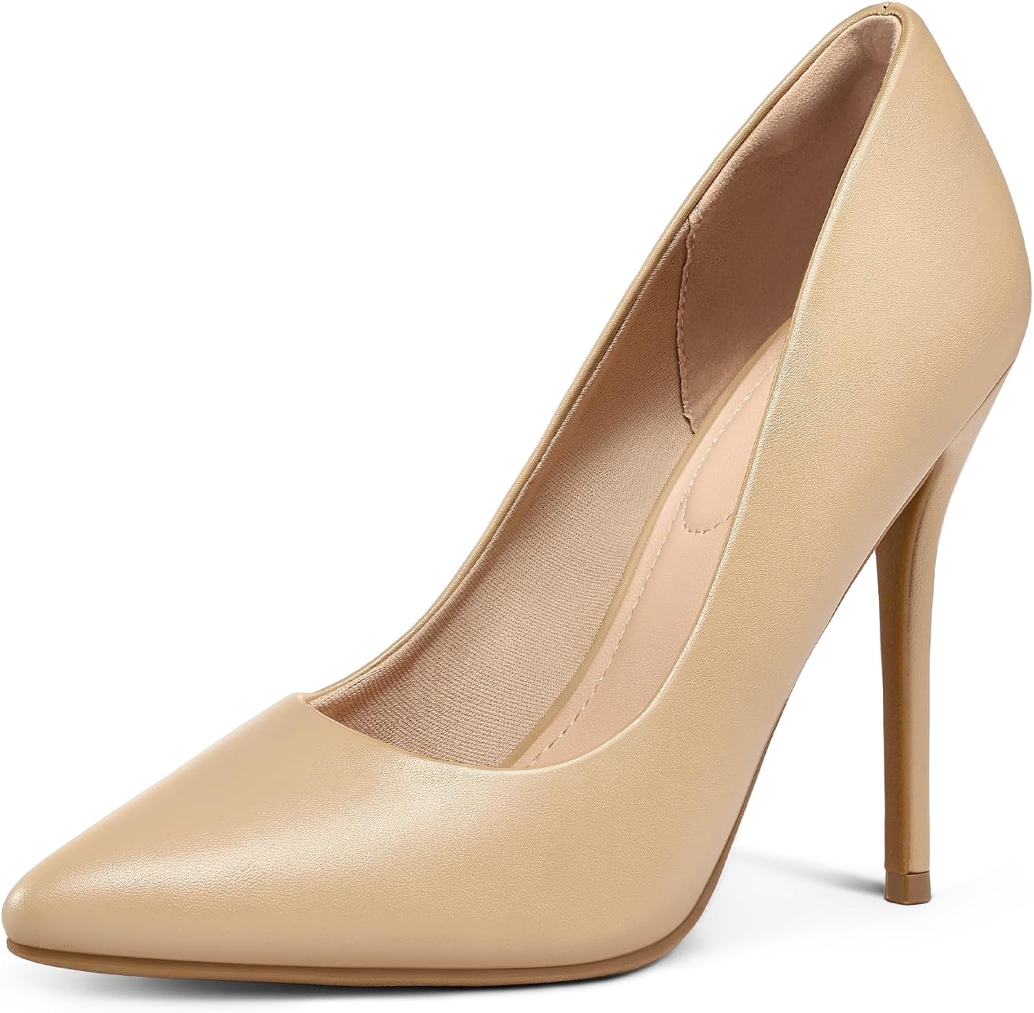 mysoft Women's High Heels Pumps Closed Pointed Toe Stiletto 4IN Heels Dress Wedding Shoes