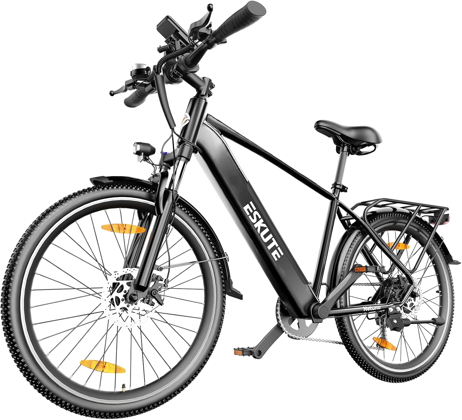 ESKUTE Netuno Plus 2024 Electric Bike, 27.5 Inch Electric Mountain Bike, 250W Motor, 36V 14.5Ah Removable Battery, Up To 60 Miles, Torque Sensor, Electric Bicycle For Adults Men Women