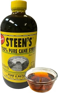 100% Pure Cane Syrup 16fl. Oz (Pack of 1) - No Additives - No Preservatives - Pure & Natural - Open Kettle - Louisiana's Trusted Brand for Over 100 Years - By Steen's