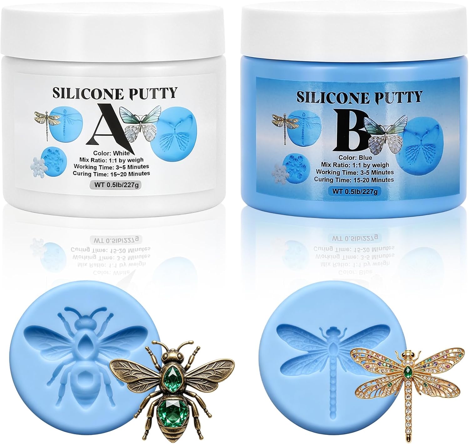 Silicone Putty, 454g Silicone Mould Making Kit, 1:1 Mixing Ratio Paste
