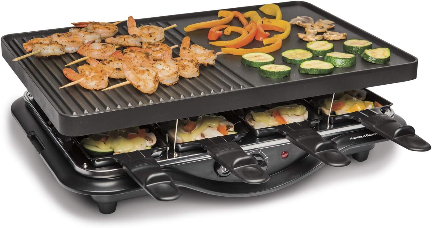 Hamilton Beach Electric Indoor Raclette Grill For Parties & Family Fun