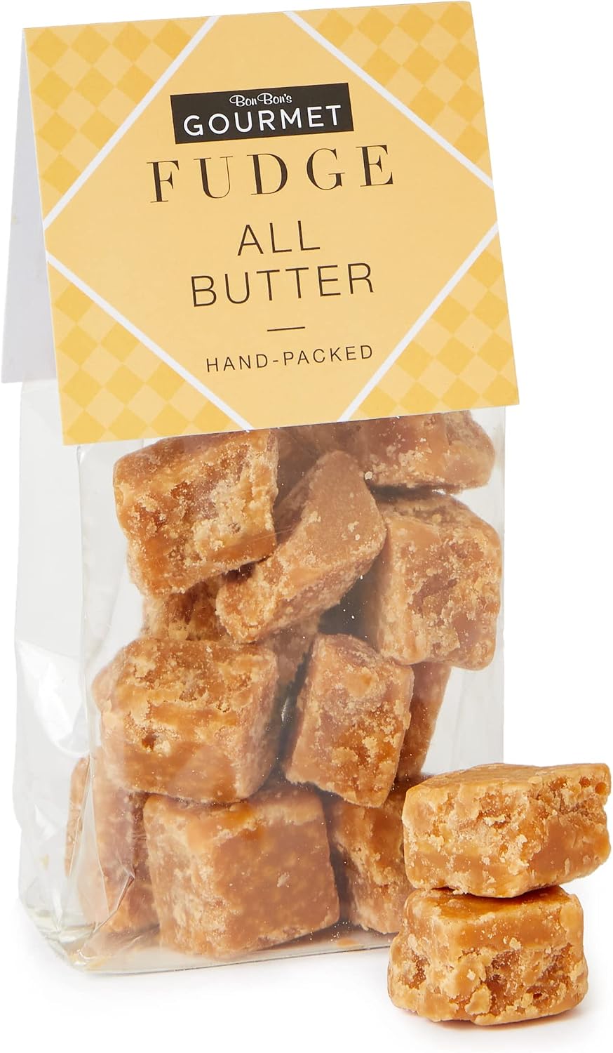 Bon Bons Gourmet All Butter Fudge - Artisanal Small Batch Production Hand Packaged Premium Quality Ingredients Delicious Flavour Great Gift Idea Luxury Confectionery Vegetarian - 150 g Pack