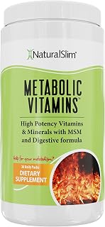 NaturalSlim Metabolic Vitamins - Combination of High Potency Multivitamins, Minerals, B Complex, Msm, & Digestive Formula Supplements for Men & Women - Energy & Metabolism Support - Capsule,1 Pack
