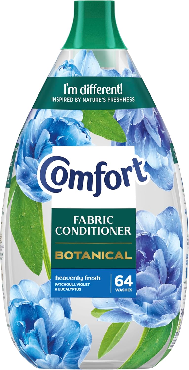 Comfort Botanical Heavenly Fresh Fabric Conditioner softener with CrystalFresh transparent formula blooms in freshness, inspired by nature 960 ml (64 washes)