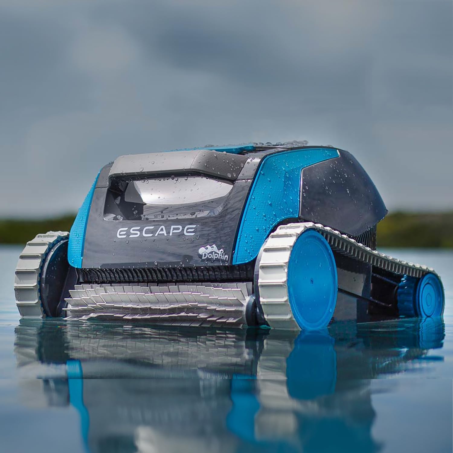 Dolphin Escape Robotic Pool Cleaner (2025 Model) — Massive Top-Loading Filter, Dual Motors, HyperBrush, HyperGrip Tracks, Smart Navigation — for Above Ground & In-Ground Pools up to 33ft
