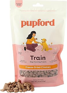 Pupford Freeze Dried Training Treats for Dogs & Puppies, 475+ Two Ingredient Bites (Chicken, 4 oz)