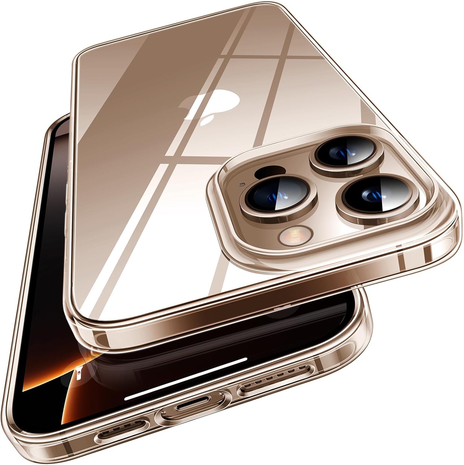 TORRAS for iPhone 16 Pro Case Crystal Clear Shockproof NO.1 Anti-Yellowing for iPhone 16 Pro Cases Silicone Soft Slim Case Cover Clear