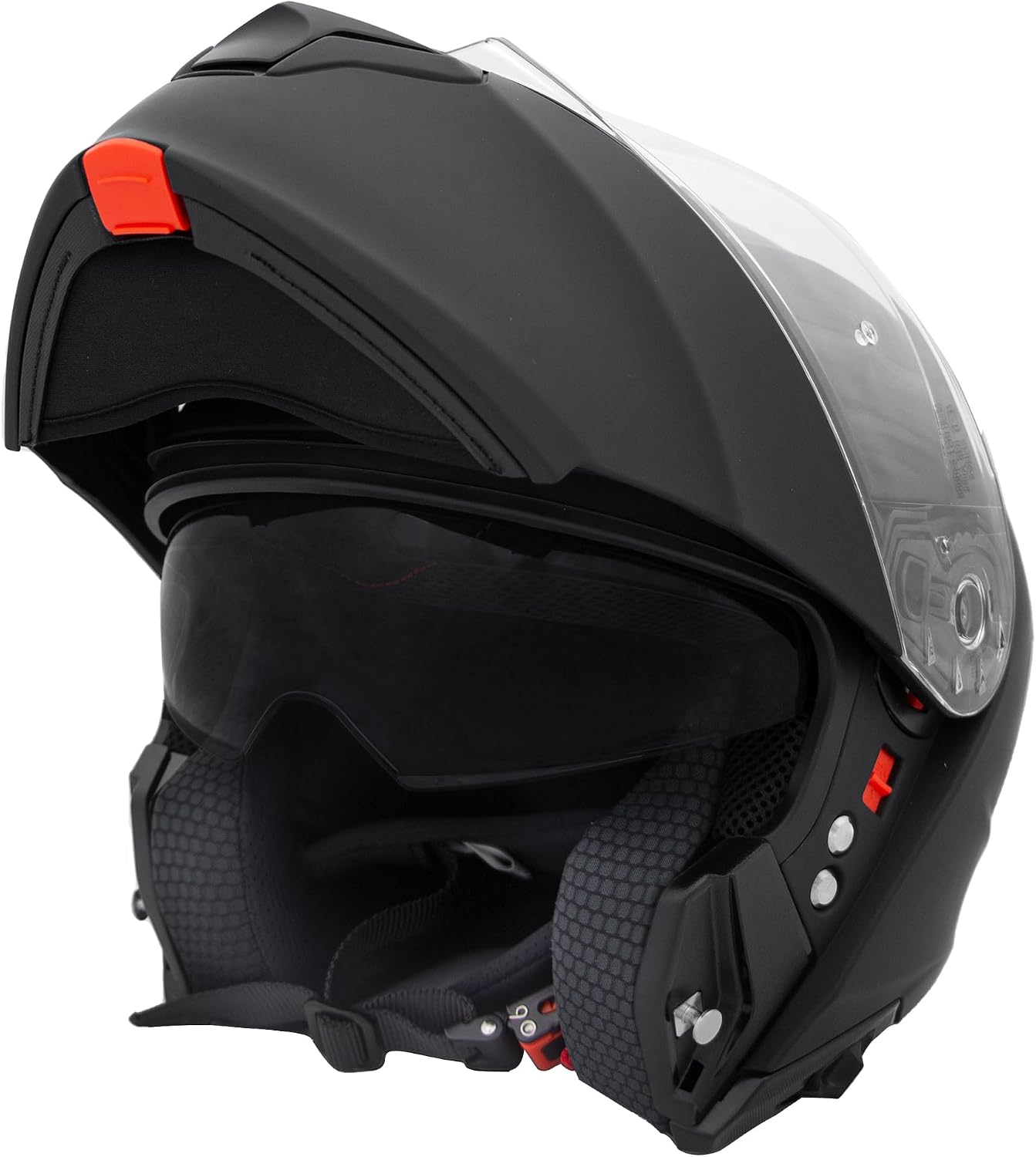 Zorax ZOR-838 Double Visor Flip up Helmet - Matt Black M (57-58cm)