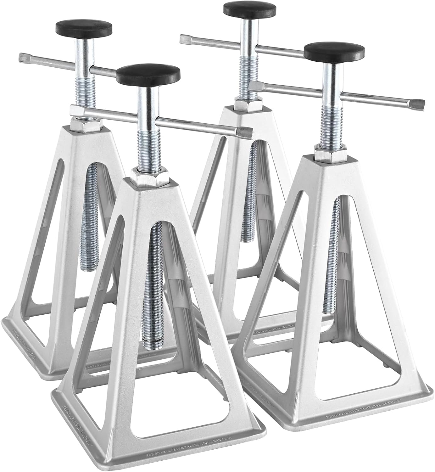 VEVOR RV Stabilizer Jacks, 4 Pack Aluminum RV Leveling Jacks, RV Stack Jacks for RV Travel Trailer Camper, Single Screw Jack Support up to 6000 Lbs, Adjustable from 11 inch to 17 inch