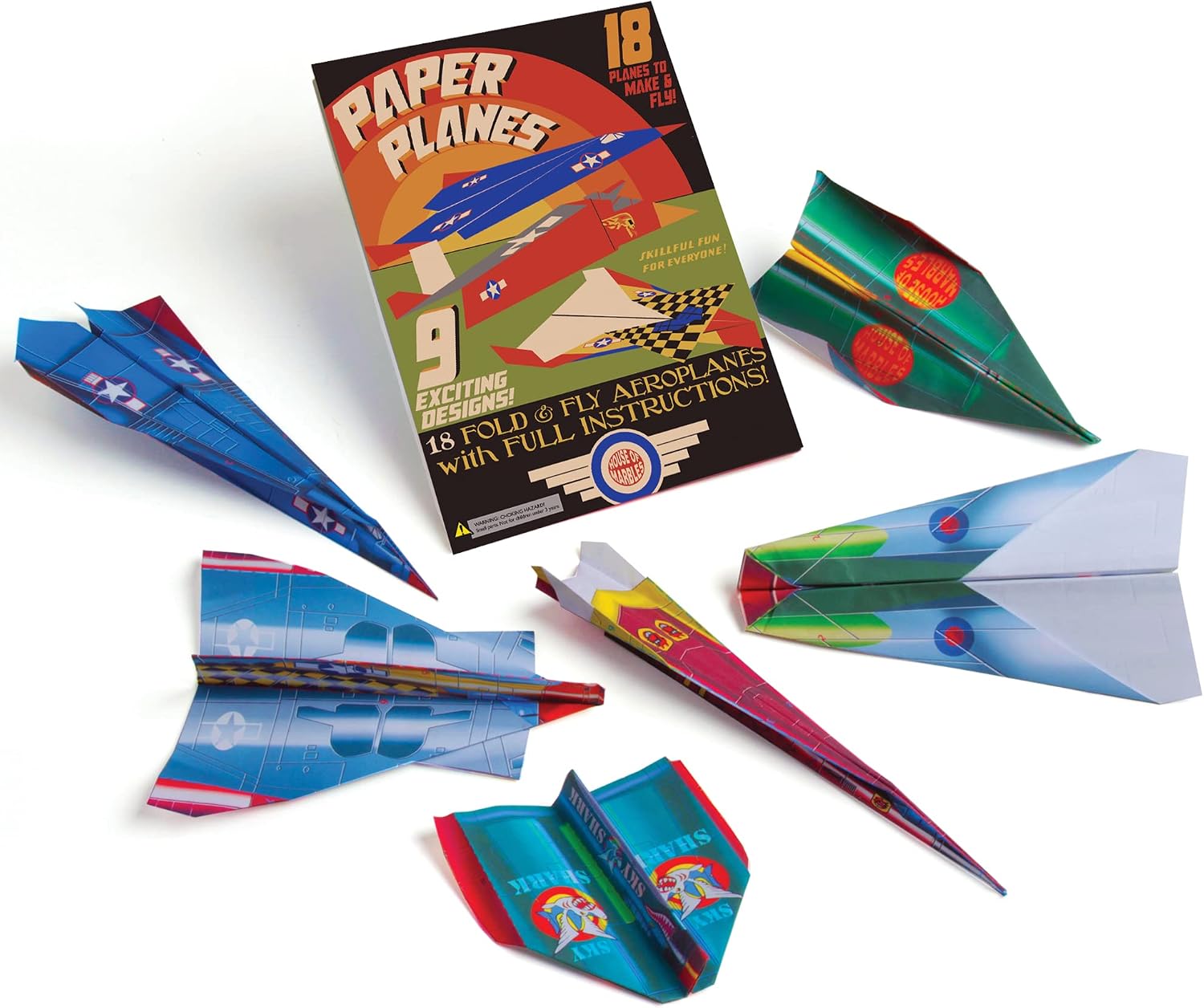 House of Marbles Paper Airplane Kit - Includes 18 Paper Airplanes!