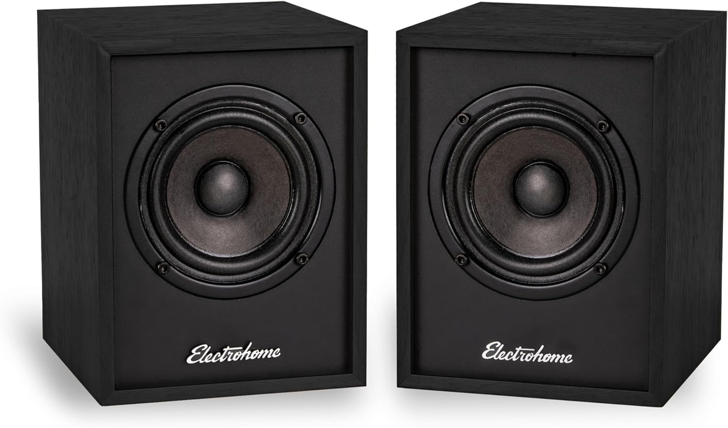 Electrohome Huntley Powered Bookshelf Speakers with Built-in Amplifier and 3" Drivers for Turntable, TV, PC and Wireless Music Streaming Featuring Bluetooth 5, RCA and Aux (EB10B)
