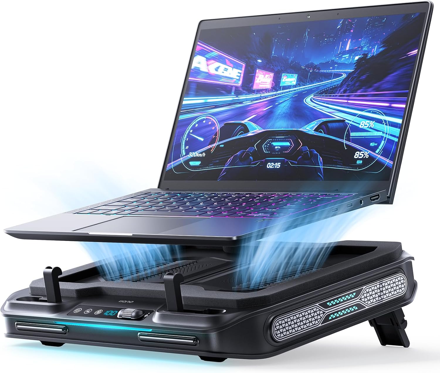 llano V11 Pro Laptop Cooling Pad, Gaming Laptop Cooler RGB Laptop Fan