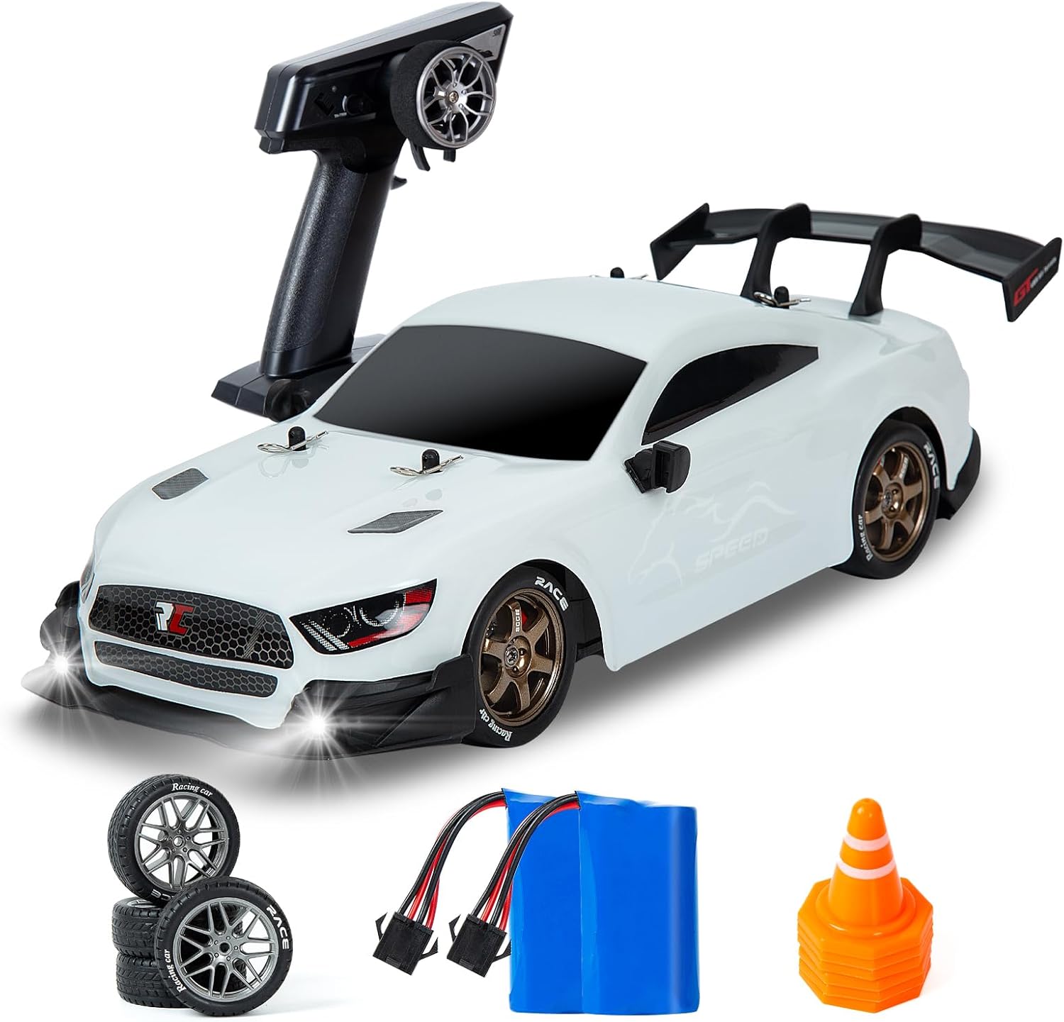 BORSTOYPRO RC Drift Car, 1:14 Remote Control Drift Car 4WD GT Drift RC Cars High Speed Racing Vehicle Drifting Cars with Proportional Throttle Toy for Adults Boys Kids