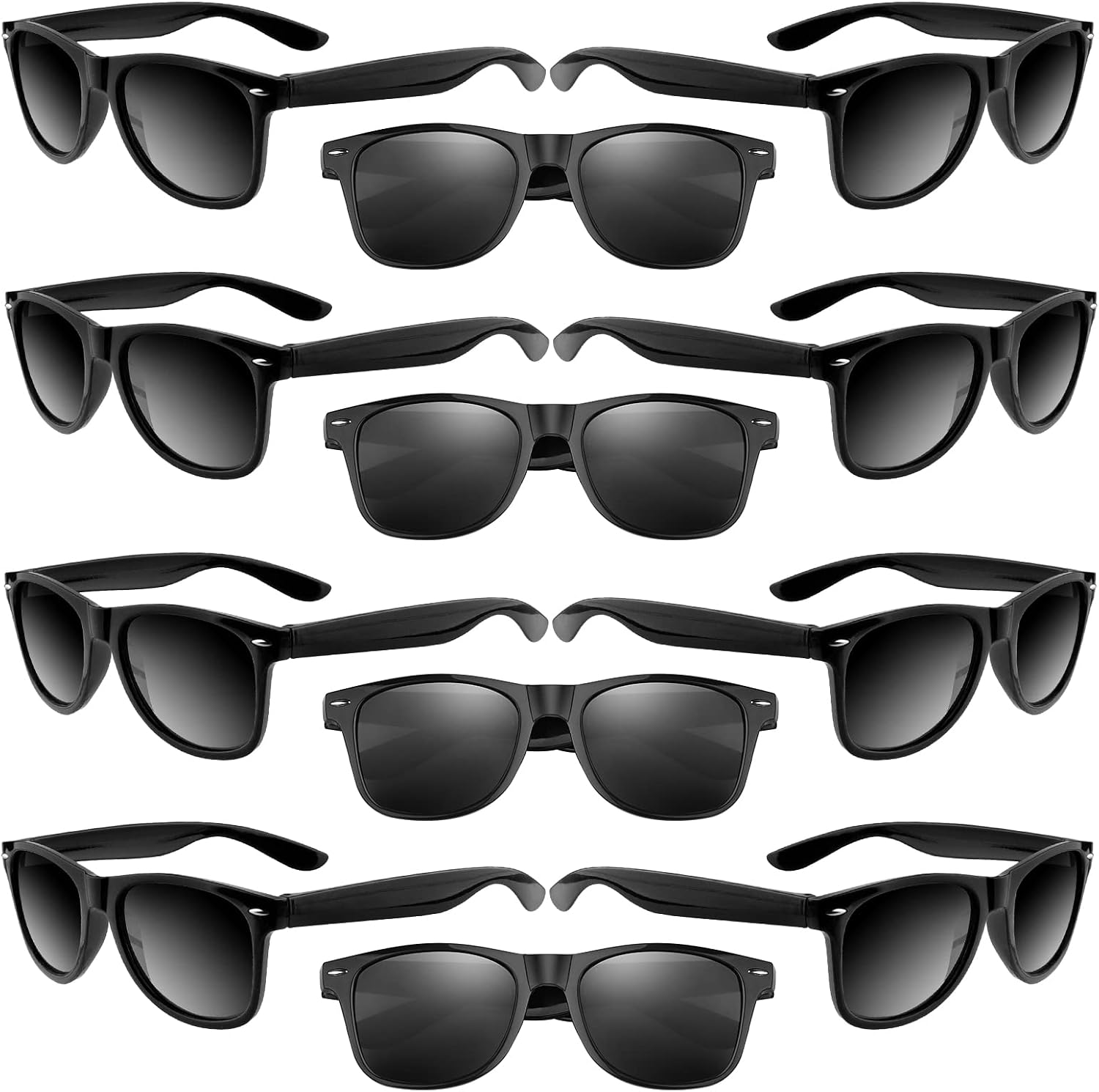 ASTARON 12 Pack Party Sunglasses Bulk Neon Party Favors for Beach Wedding Party Pool Party Supplies
