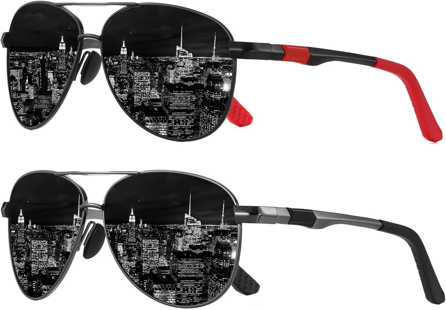 LEDING&BEST Polarised Sunglasses Pilot Mens Womens Ultralight Shades UV400 Protection Unbreakable Metal Frame for Driving,Fishing,Running Sun Glasses