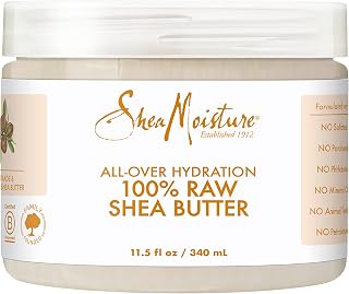 SheaMoisture All-Over Hydration for Dry Skin 100% Raw Shea Butter Body Cream, 11.5 oz (Pack of 1)