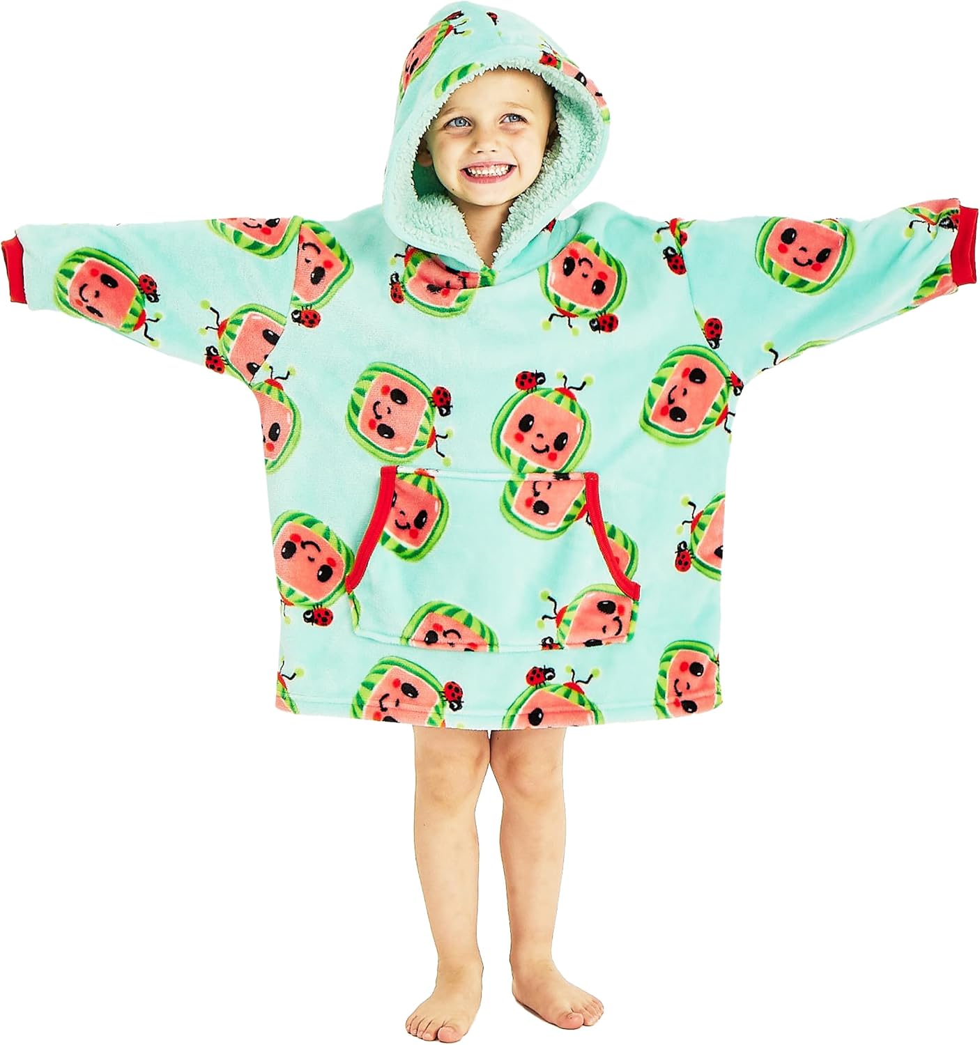 CoComelon Girls Boys Hoodie Oversized Fleece Hoody