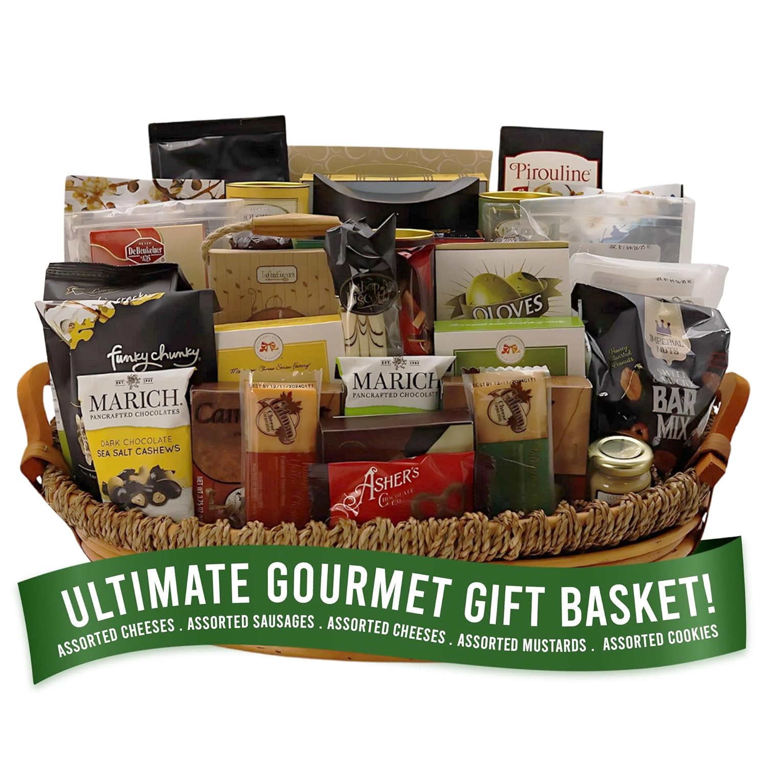 Gift Basket Village - The Best of the Best Gourmet Gift Baskets - Food Gift Basket Loaded with Crackers, Wafers & Spreads - Food Gift Baskets for Any Occasion - Made in USA - Ideal Gourmet Gift Basket