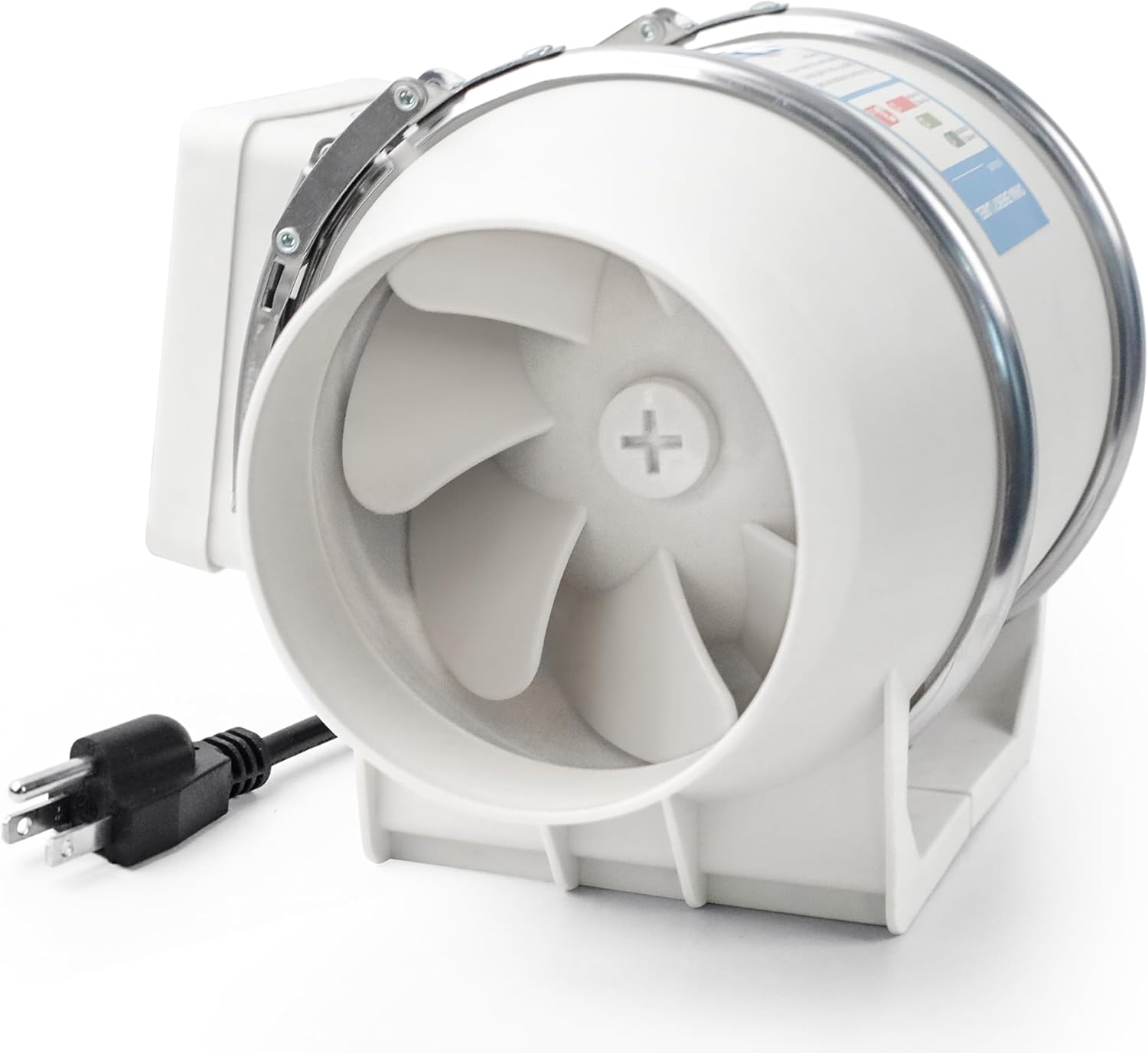 4 Inch Duct Fan, Inline Ventilation Exhaust Fan, 280 CFM Duct Intake High Efficiency Air Fan for Vent Bathroom, Kitchen, Grow Tent, Hydroponics, 3D Printer
