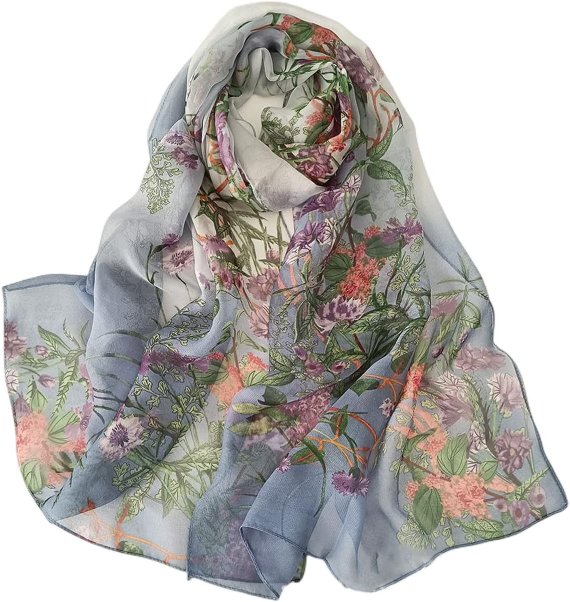 FAIRYGATE Women's Scarves & Wraps Vintage Georgette Floral Style Classy Large Long Sarongs Ladies Scarfs Gifts