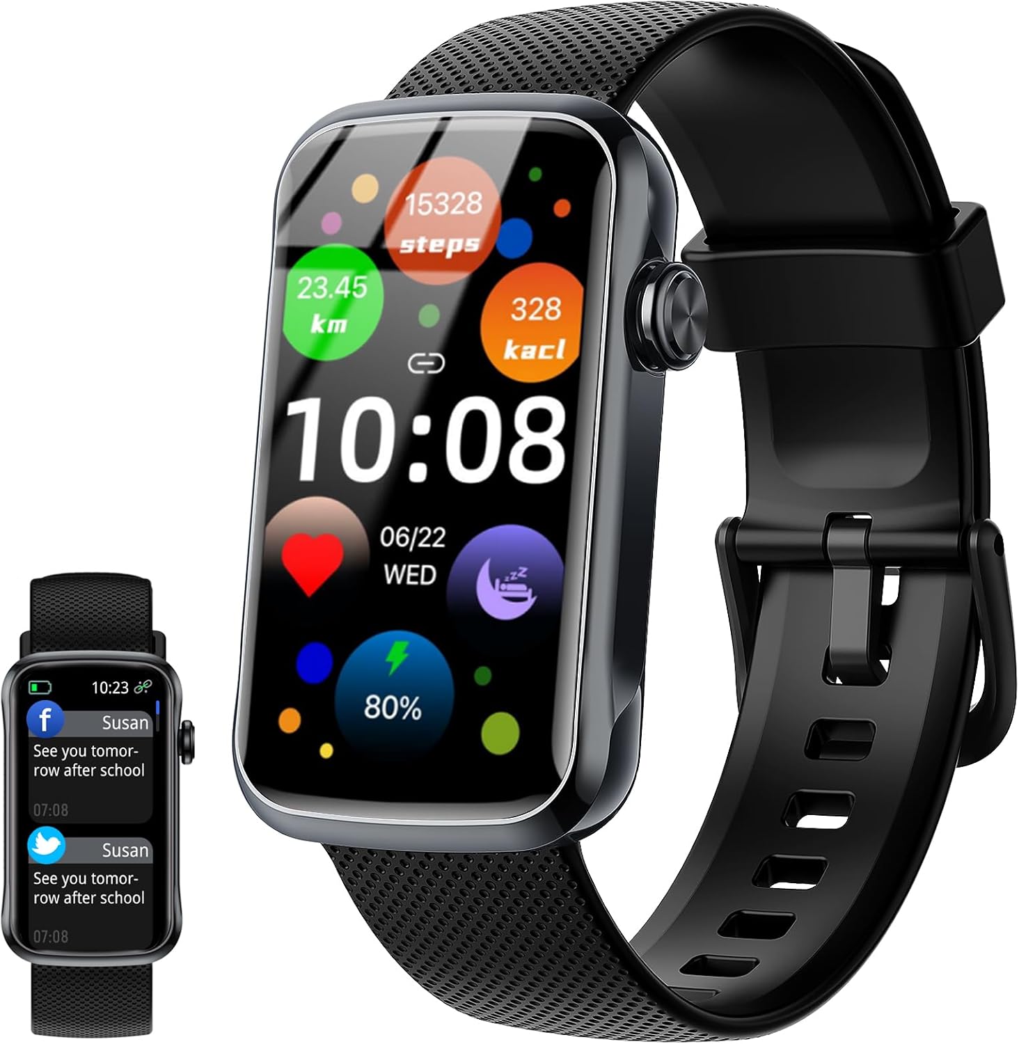 Smart Watch for Men Women, 24/7 Healthy Fitness Tracker, 2025 HD 1.47" Fitness Watch with Sleep Monitor, Heart Rate/SpO2/24+ Sports/Step Tracker/150+ Watch Faces Activity Trackers for Android, iOS