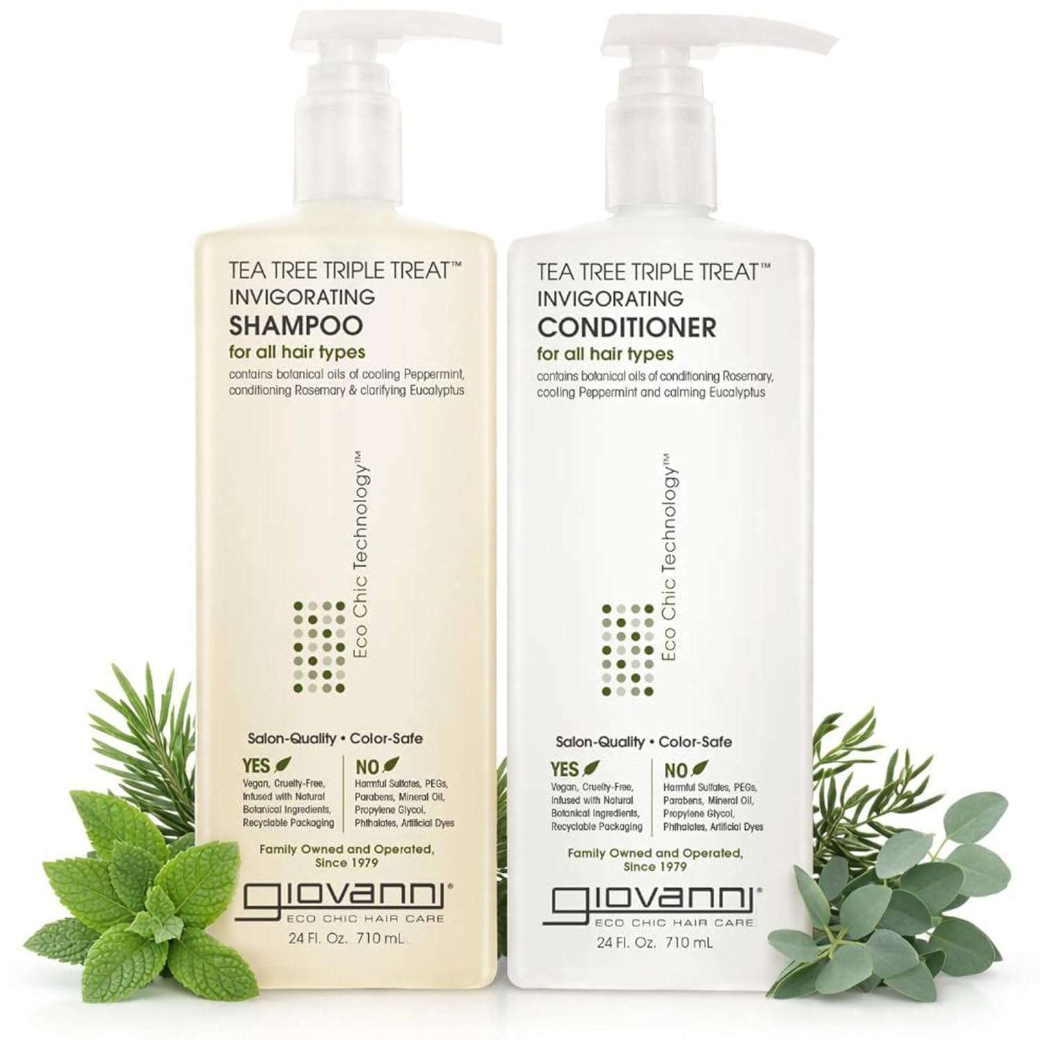 GIOVANNI Tea Tree Triple Treat Invigorating Shampoo & Conditioner Set
