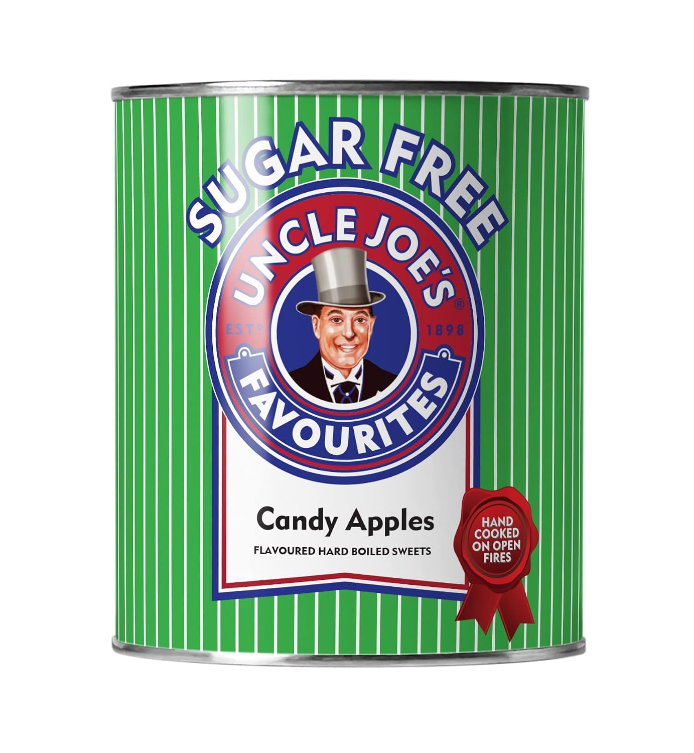 Uncle Joe's Sugar Free Candy Apples | Flavored Hard Boiled Sweets | Healthy British Candy | Gourmet Sweets Gift | Fruit Candy | 4.23 Oz (120g)