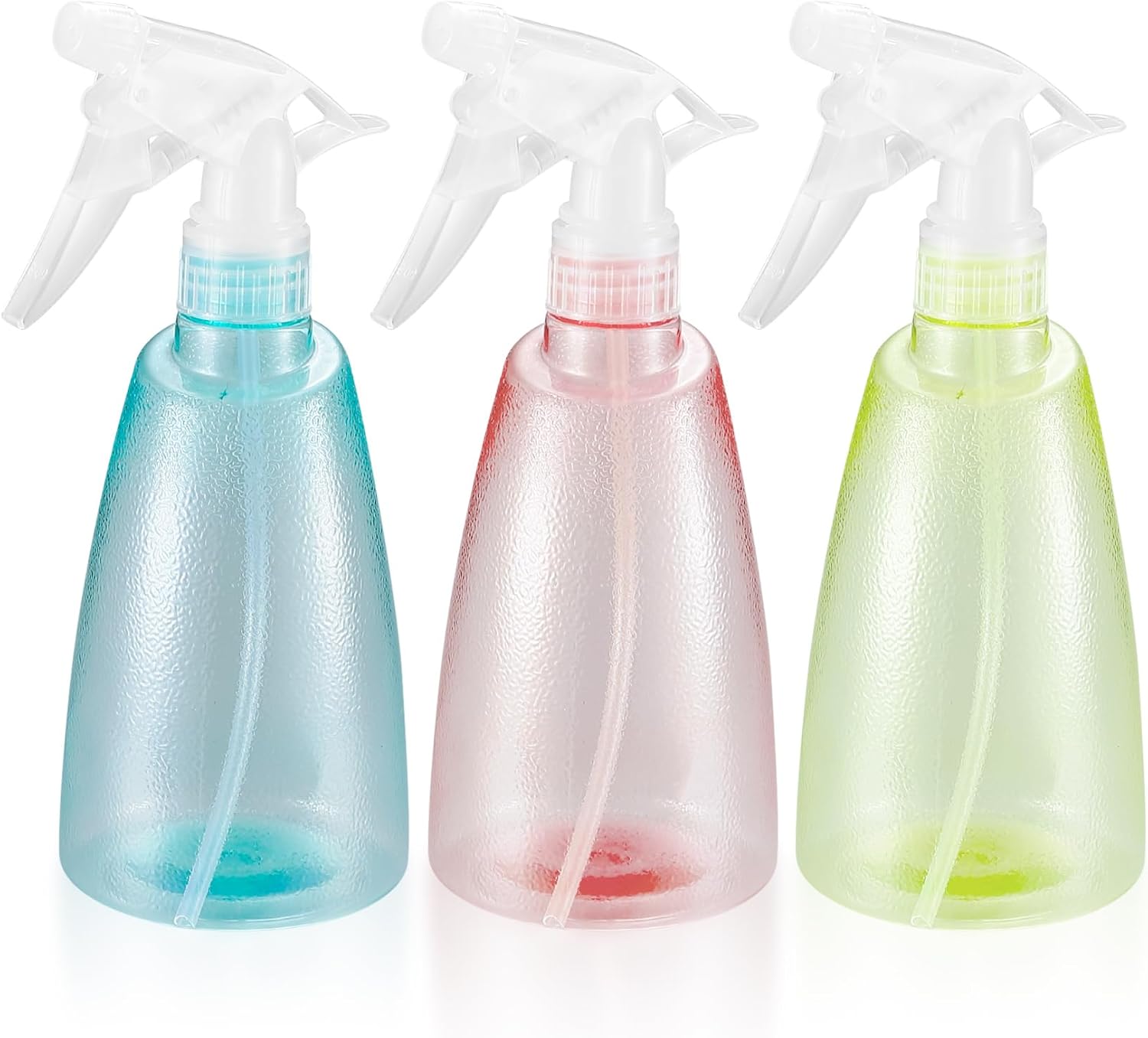 500 ML Water Spray Bottles, 3 Pcs Empty Mist Atomiser Spray Bottles, Plastic Refillable Plant Mister Sprayer Can Trigger for Home Cleaning, Hairdressing, Gardening, Flowers, Plants Sprayer Bottles