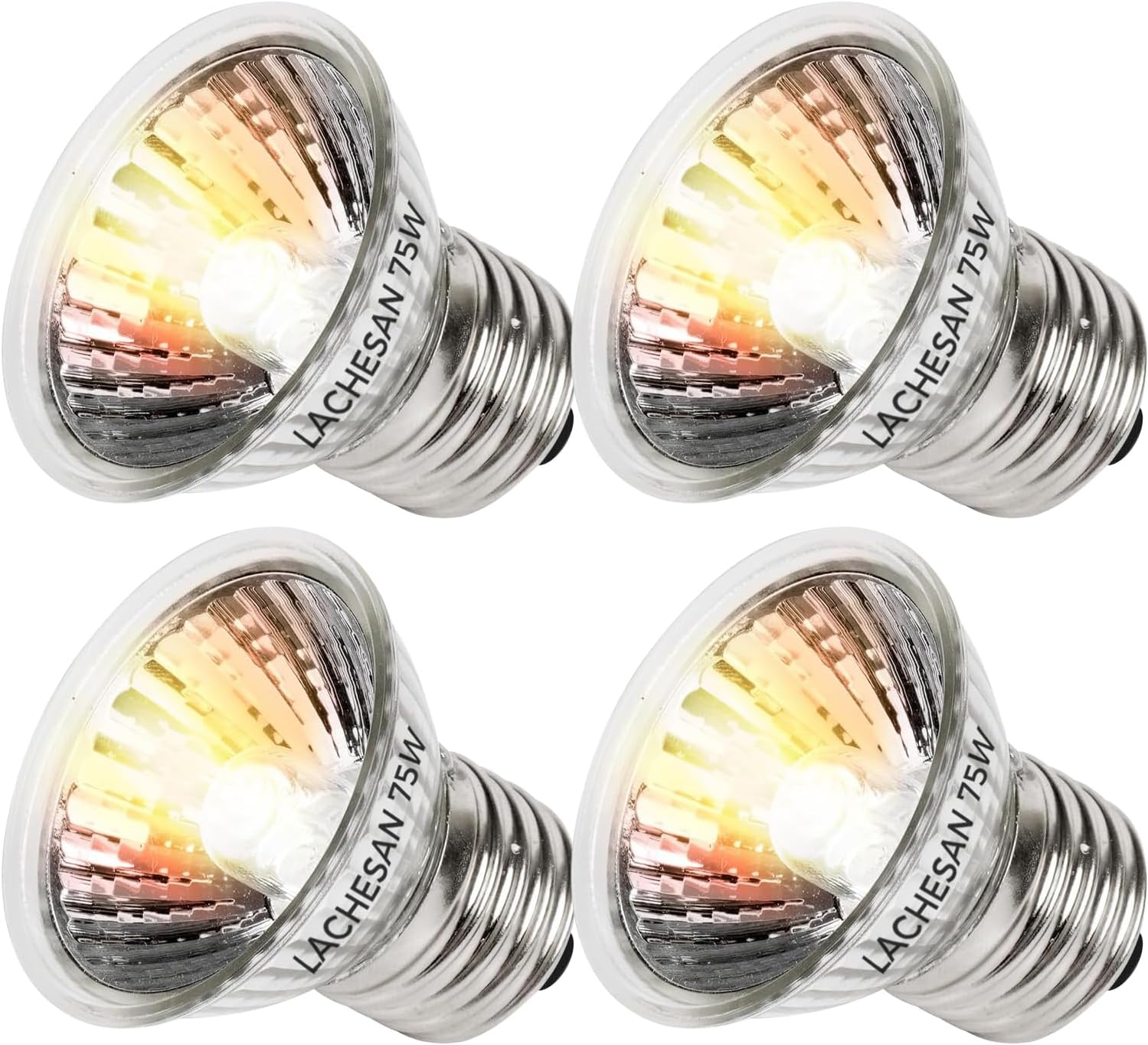 Turtle Heat Bulb 75W UVA Bulbs, Fit E26 Reptile Lamp, Light Turtle Heat Lamp for Reptiles and Amphibian Tanks, Terrariums and Cages, Works with Various Lamp Fixtures 4-Pack