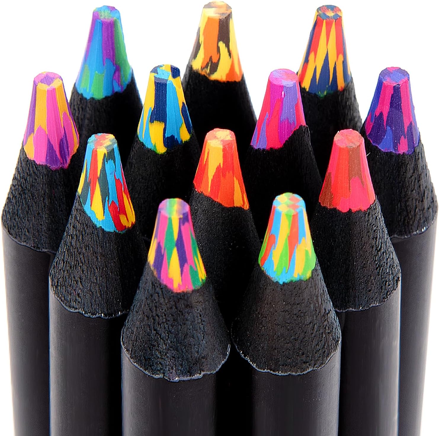 Maqhpu Arts and Crafts for Kids, 12 Pieces Rainbow Colouring Pencils, Teenage Girls Gifts, Art Supplies, Party Bag Fillers for Kid, Drawing Coloured Pencils for Children, Gifts for 4-12 Year Old Girls