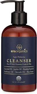 Era Organics USDA Organic Men's Face Wash - Nourishing and Hydrating Facial Cleanser and Organic Body Wash for Smoother Skin