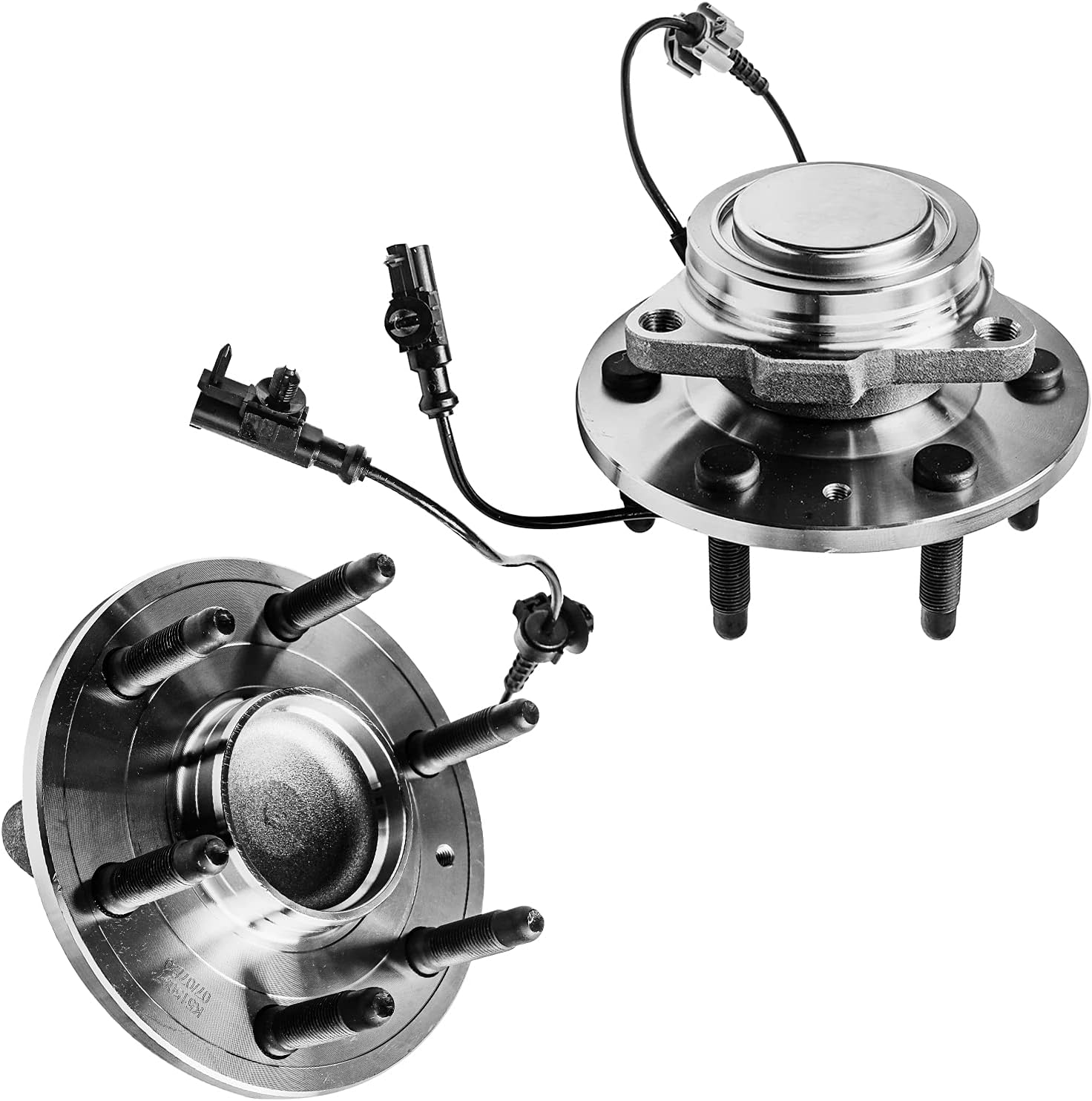 Detroit Axle - 2WD Front Wheel Bearing Hubs for 2007-2013 GMC Chevy Avalanche Silverado Sierra 1500, 2007-2014 Yukon Tahoe Cadillac Escalade Wheel Bearing and Hubs Assembly Set, Pair Hubs