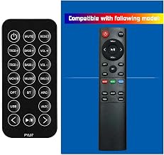 Replacement Soundbar Remote Control supports for Norcent Bestisan BYL MEGACRA Pillar Speaker System Home Theater System MB-2521 MB-3220 MB-3221NS KB2020 Series 25 32 inch Sound Bar SR04 SG02 SG06 SE02