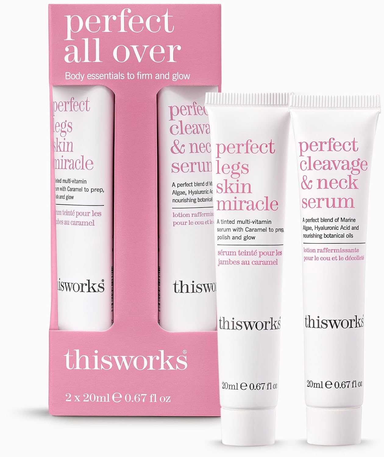 This Works - Perfect All Over Kit, Perfect Cleavage & Neck Serum and Perfect Legs Skin Miracle - Pamper Gift Set for Women