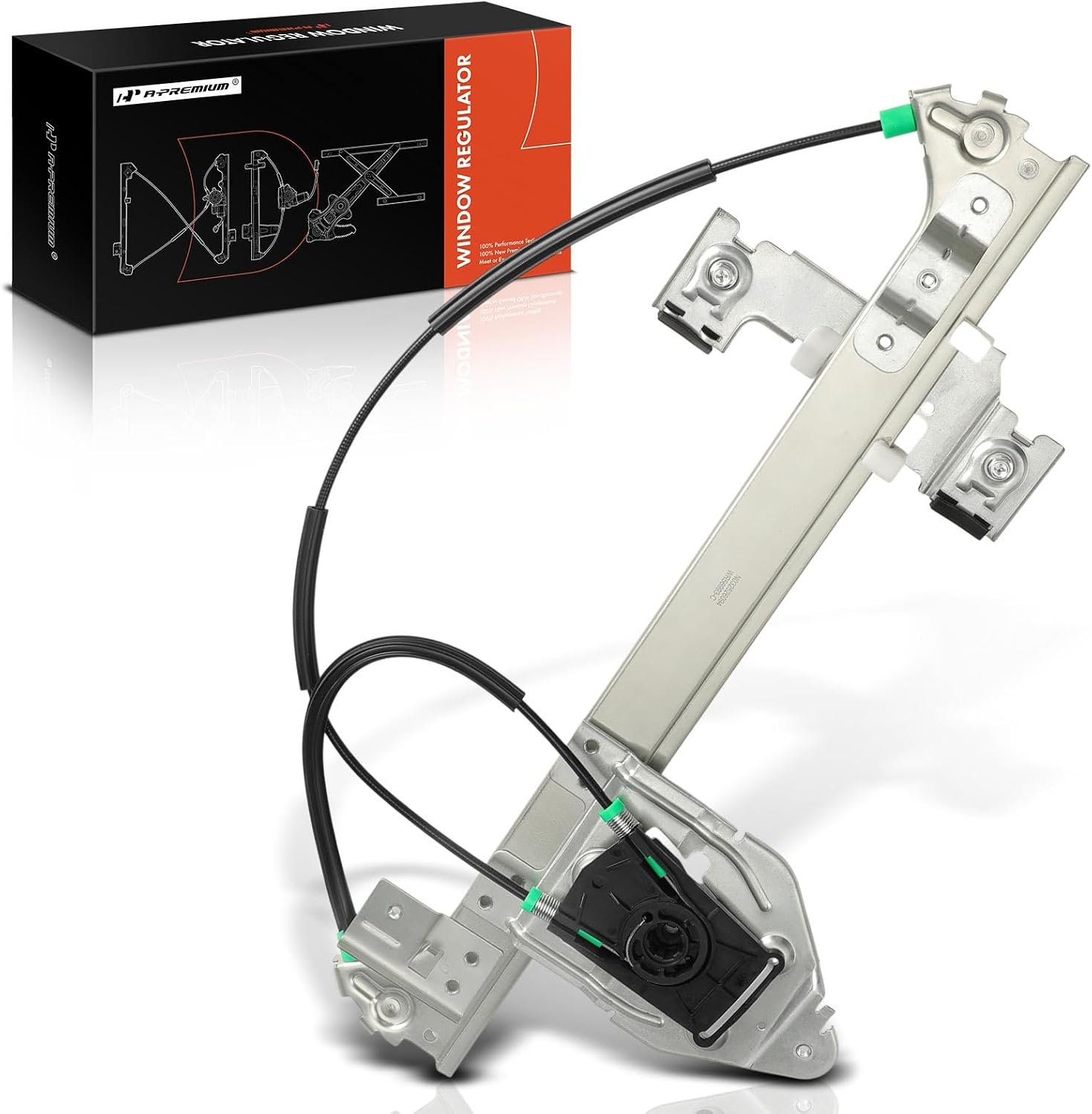 A-Premium Rear Passenger Side Power Window Regulator, Without Motor | for Chevrolet Trailblazer & GMC Envoy & Isuzu Ascender & Oldsmobile Bravada & Saab 9-7x & Buick Rainier
