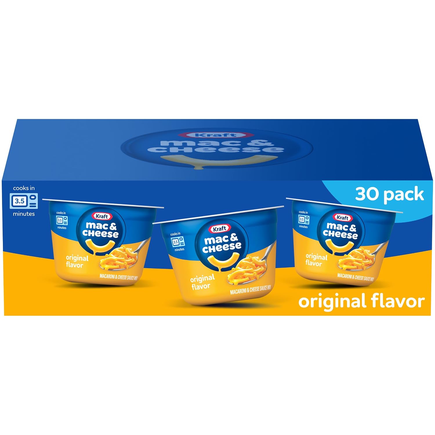 Kraft Mac & Cheese, 30 ct Box, Original Flavor, 2.05 oz Cups