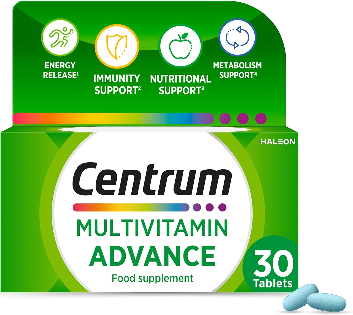 Centrum Advance Multivitamin Tablets, 24 Nutrients, 30 Tablets