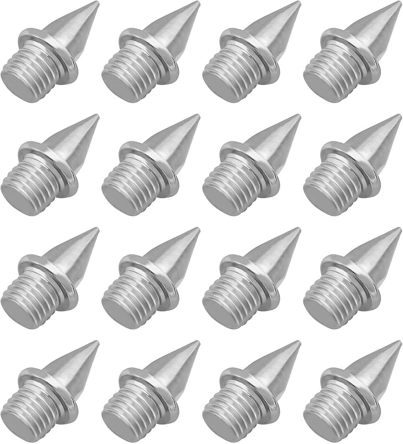 28 PCS Track Shoe Spikes Thread Diameter 5MM Spike Nails for Competition Training Cross Running Sprint on Asphalt Ash Ice Terrain Silver
