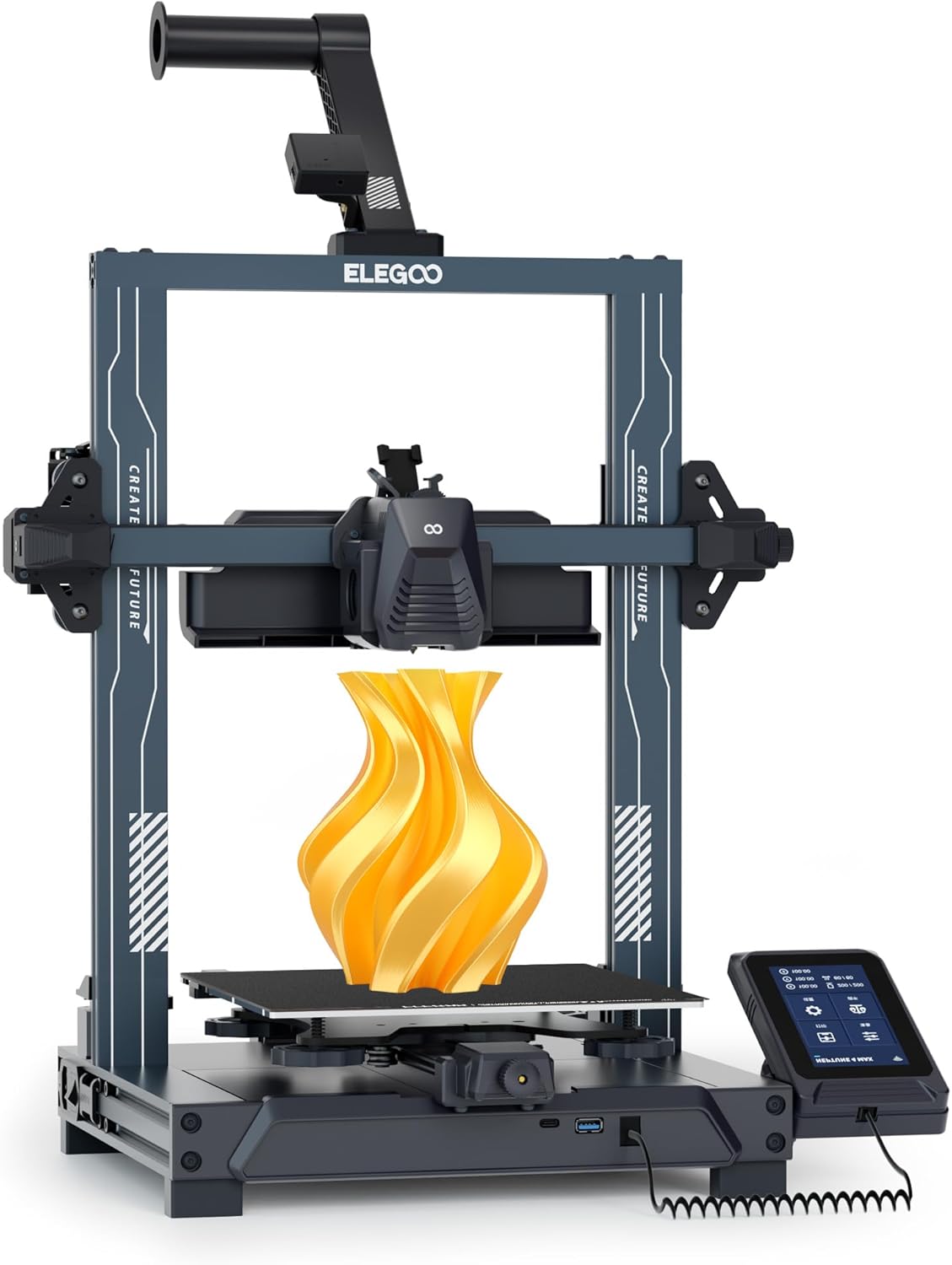 ELEGOO Neptune 4 Pro 3D Printer, 500mm/s High Speed Printer with Klipper Firmware, Auto Leveling and Direct Drive Extruder, Easy Assembly, 8.85x8.85x10.43 Inch Printing Size
