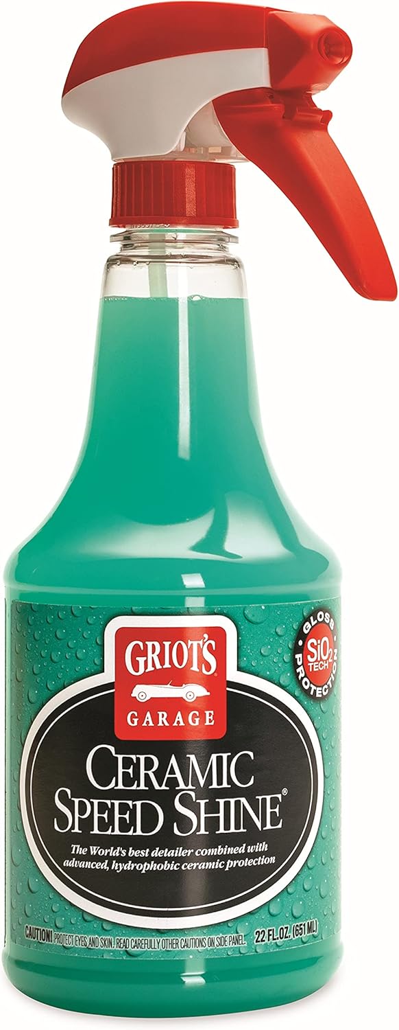 Griot's Garage 10945 Ceramic Speed Shine 22oz – Ceramic Quick Detailer & Clay Lubricant, Clean Your Vehicle While Appling Additional SiO2 Protection, Safe on All Existing Ceramic Coatings