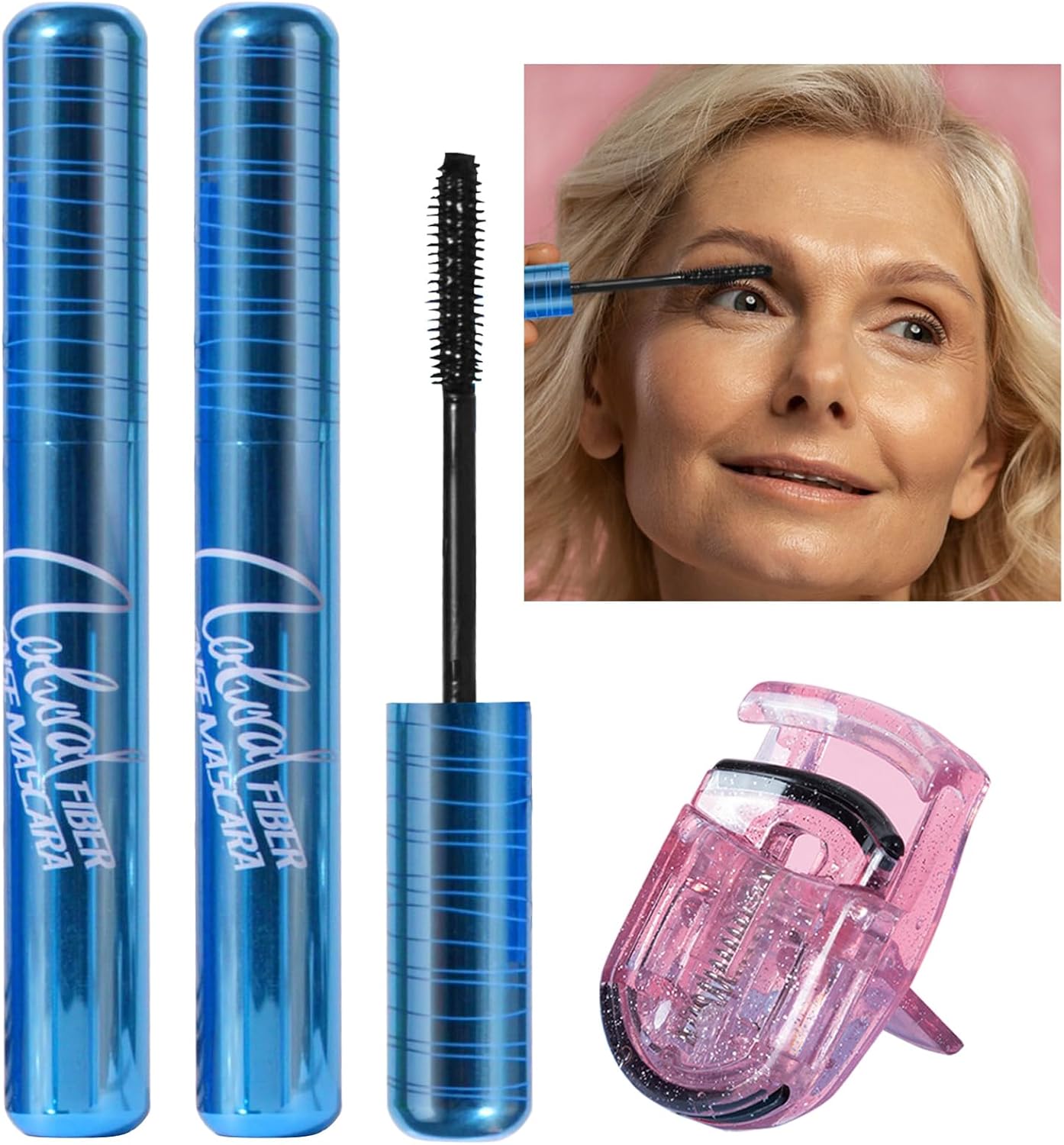 Mascara for Women Over 60 Years, Mascara for Women Over 60 Years with Thin Eyelashes, Waterproof Black Mascara, Mascara with