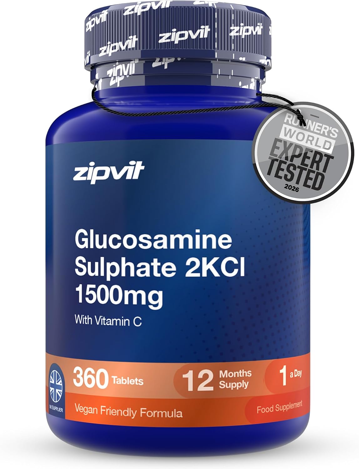 Zipvit Glucosamine Sulphate 2KCl 1500mg with Vitamin C - 360 Tablets