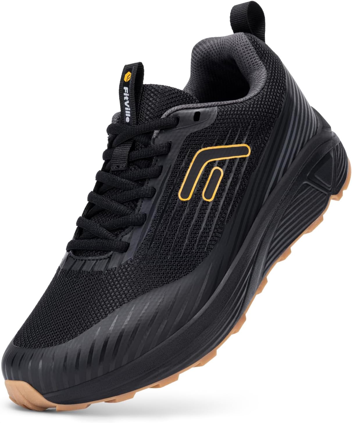 FitVille Extra Wide Walking Shoes for Men Orthopedic Trail Running Shoes Sneakers for Plantar Fasciitis Foot Pain Relief
