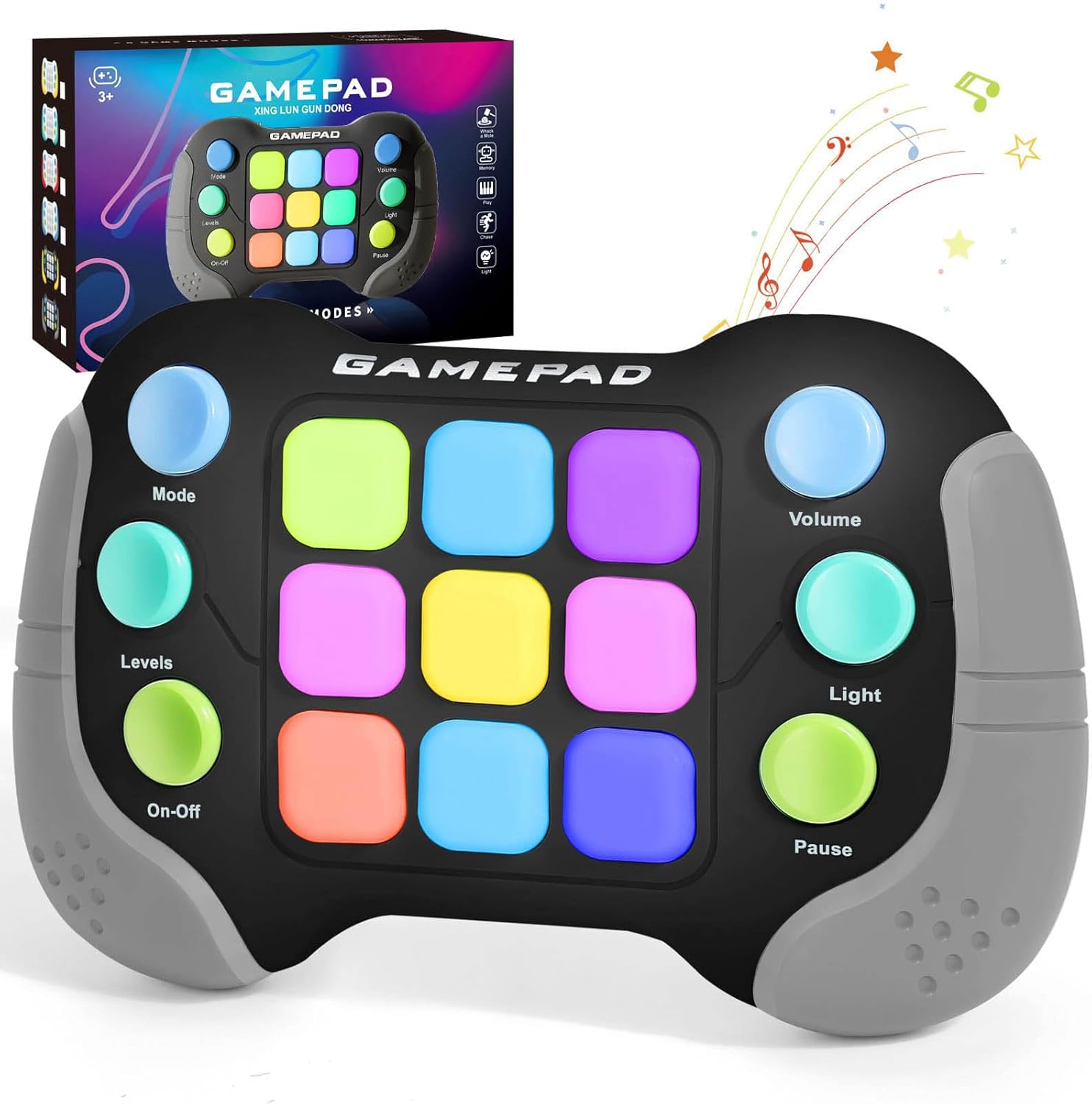 YouJabz Fast Push Game Fidget Toys, Upgraded Flashing Handheld Game Console for Birthday Presents, Stress Relief Sensory Toy for Autism Kids,Pocket Quick Press Puzzle Gamepad Boys Girls Gifts