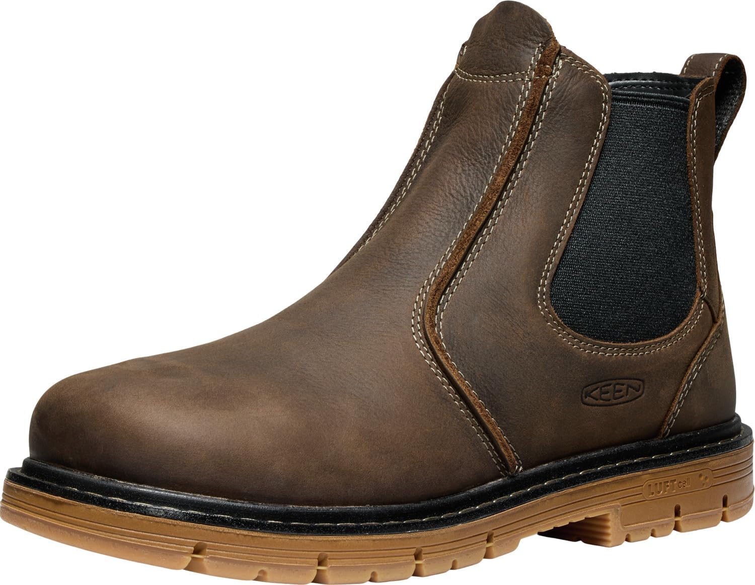 KEEN Utility Men's San Jose Chelsea Alloy Aluminum Toe 90 Degree Heel Pull on Work Boots