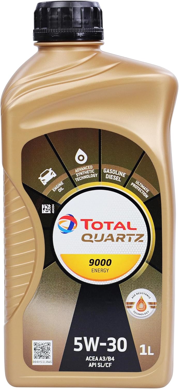 Quartz 9000 Energy 5W-30 Motor Oil - Low Phosphorus Motor Oil for Gasoline and Diesel Engines - Long Term Protection Premium Full Synthetic Motor Oils - 5 Liter