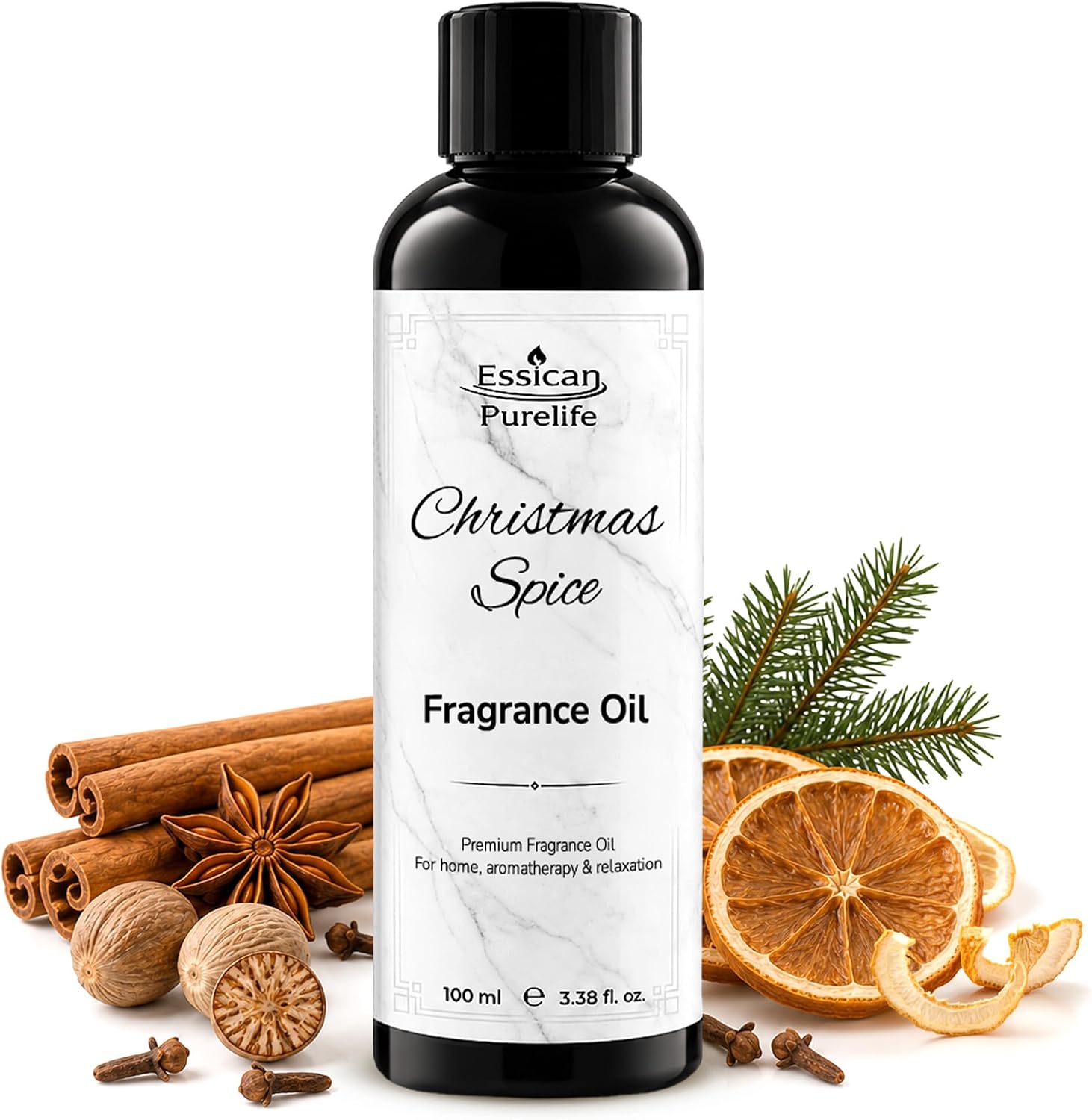 Essican Purelife Christmas Spice Fragrance Oil for Candle Making 100ml