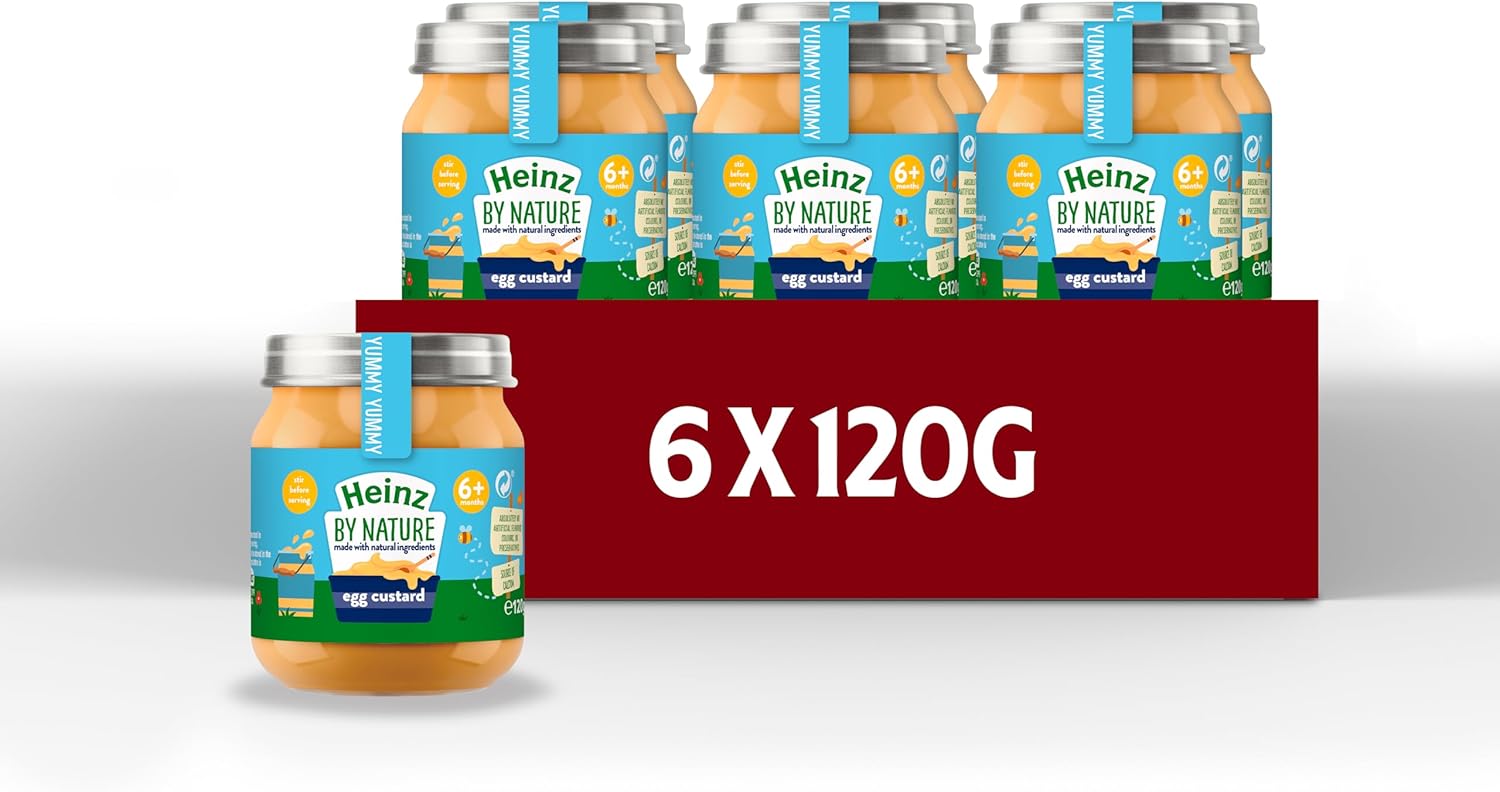 Heinz Baby Food Egg Custard Jar 6x120g