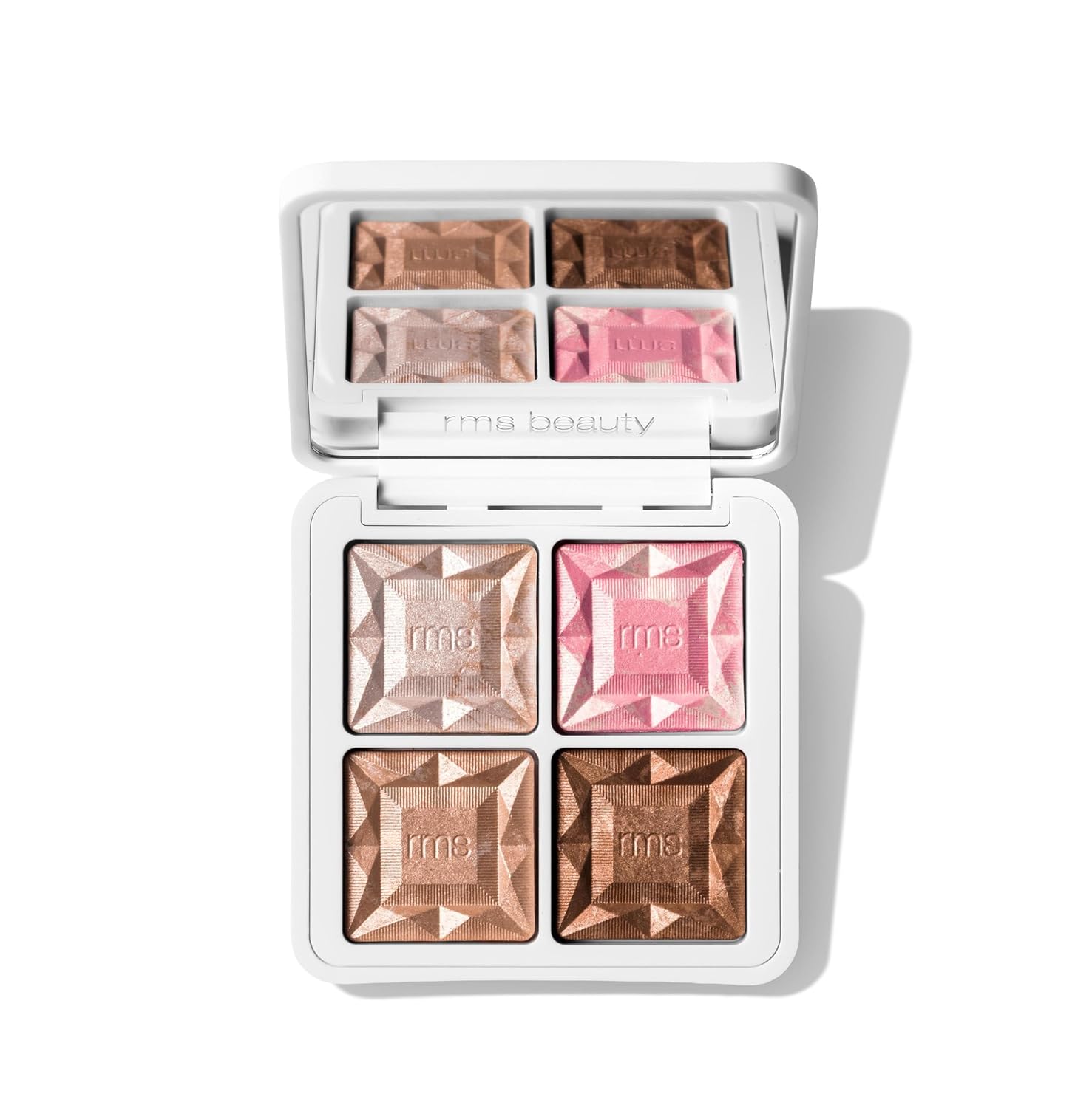 RMS Beauty ReDimension Daily Glow Palette, Talc-Free Face Highlighter | A talc-free, multi-use Gel2Powder face palette with four light-reflective shades